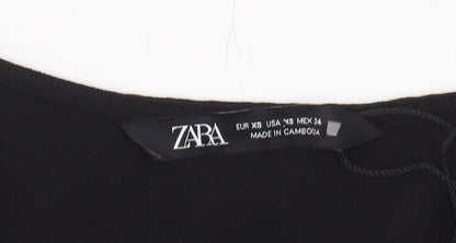 Zara Women's Black Bodysuit, Size 10, Long Sleeve