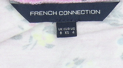 French Connection Women’s Pink Floral Wrap Dress, Size 8