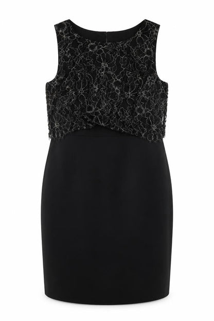 Monsoon Women’s Black Floral Embroidered Dress, Size 14