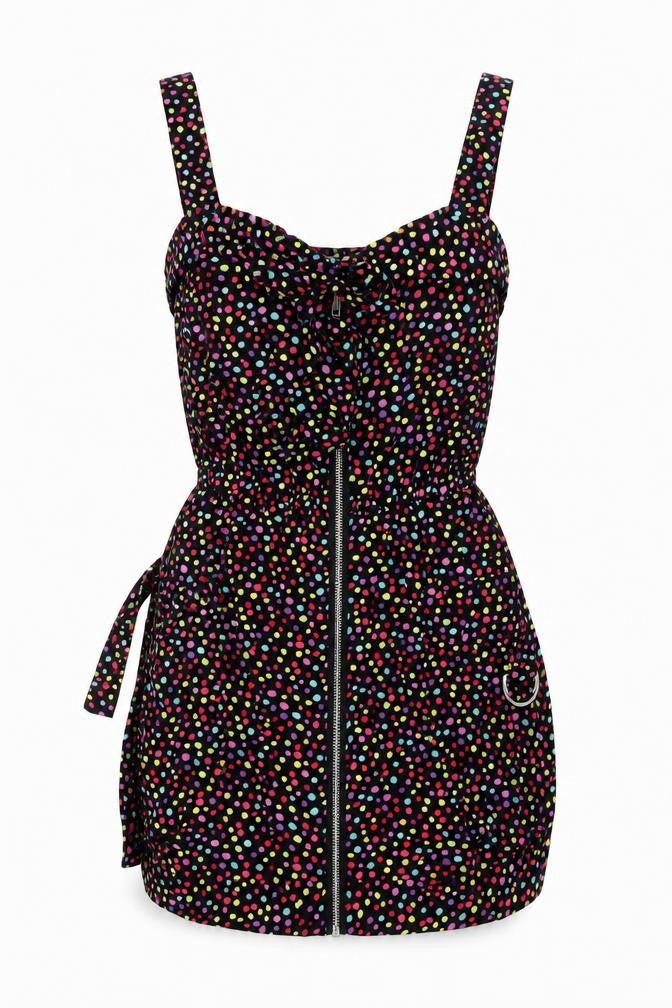 ASOS Women's Multicoloured Polka Dot Dress, Size 6