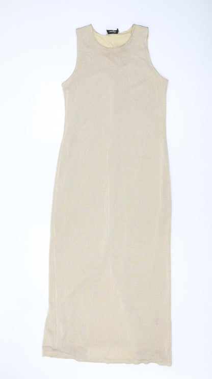 Wallis Women's Beige Midi Shift Dress Size 12
