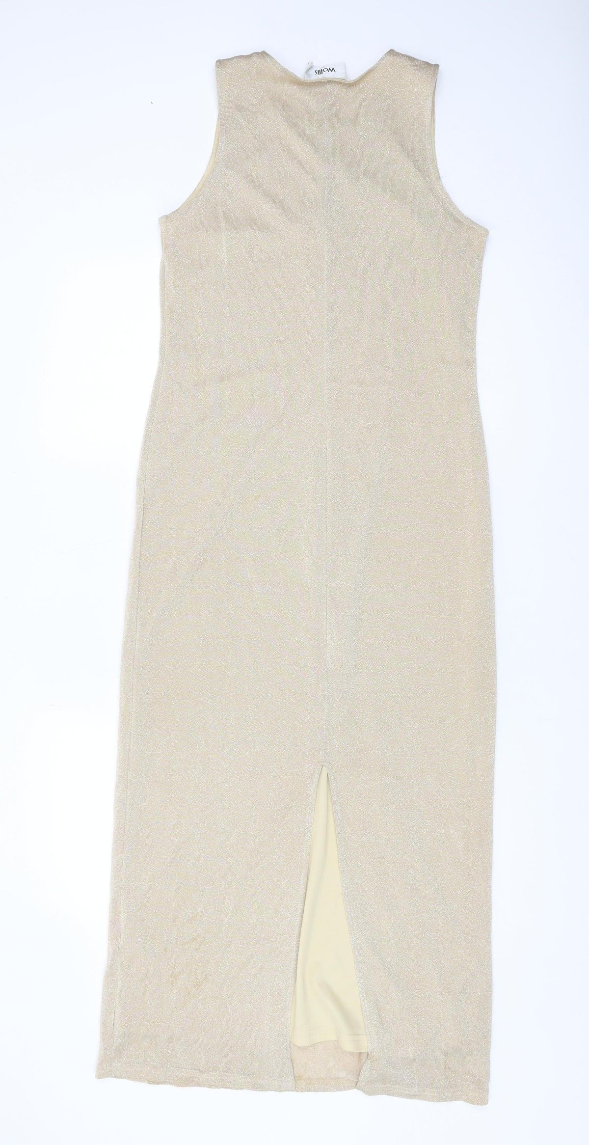 Wallis Women's Beige Midi Shift Dress Size 12