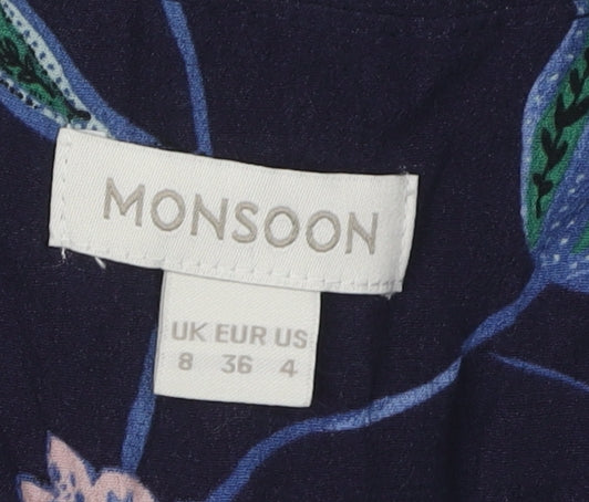 Monsoon Women's Floral Dress Multicoloured Size 8