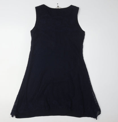 Max Studio Women's Blue Sleeveless Knit Dress M