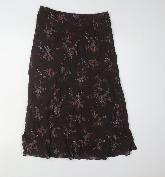 Marks and Spencer Women's Black Floral Midi Skirt