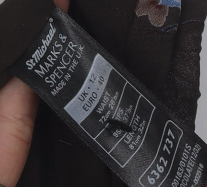 Marks and Spencer Women's Black Floral Midi Skirt