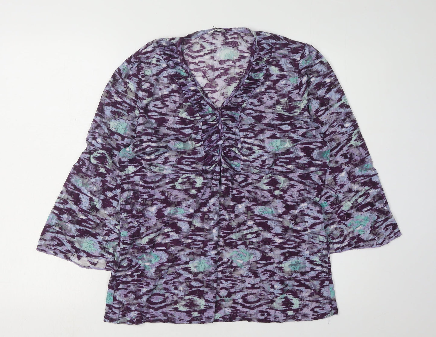 Womens UK Size XL Klass Collection Multicoloured Basic Blouse