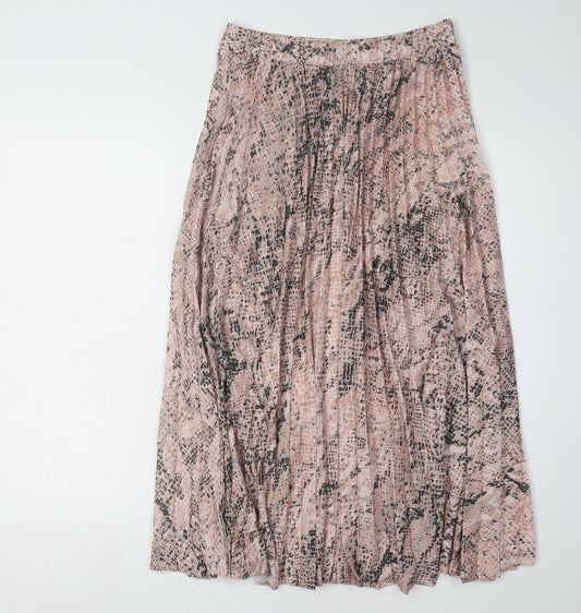 New Look Women's Petites Pink Pleated Midi Skirt