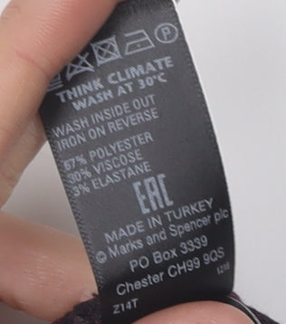 Marks & Spencer Women's Check Pencil Skirt Size 10