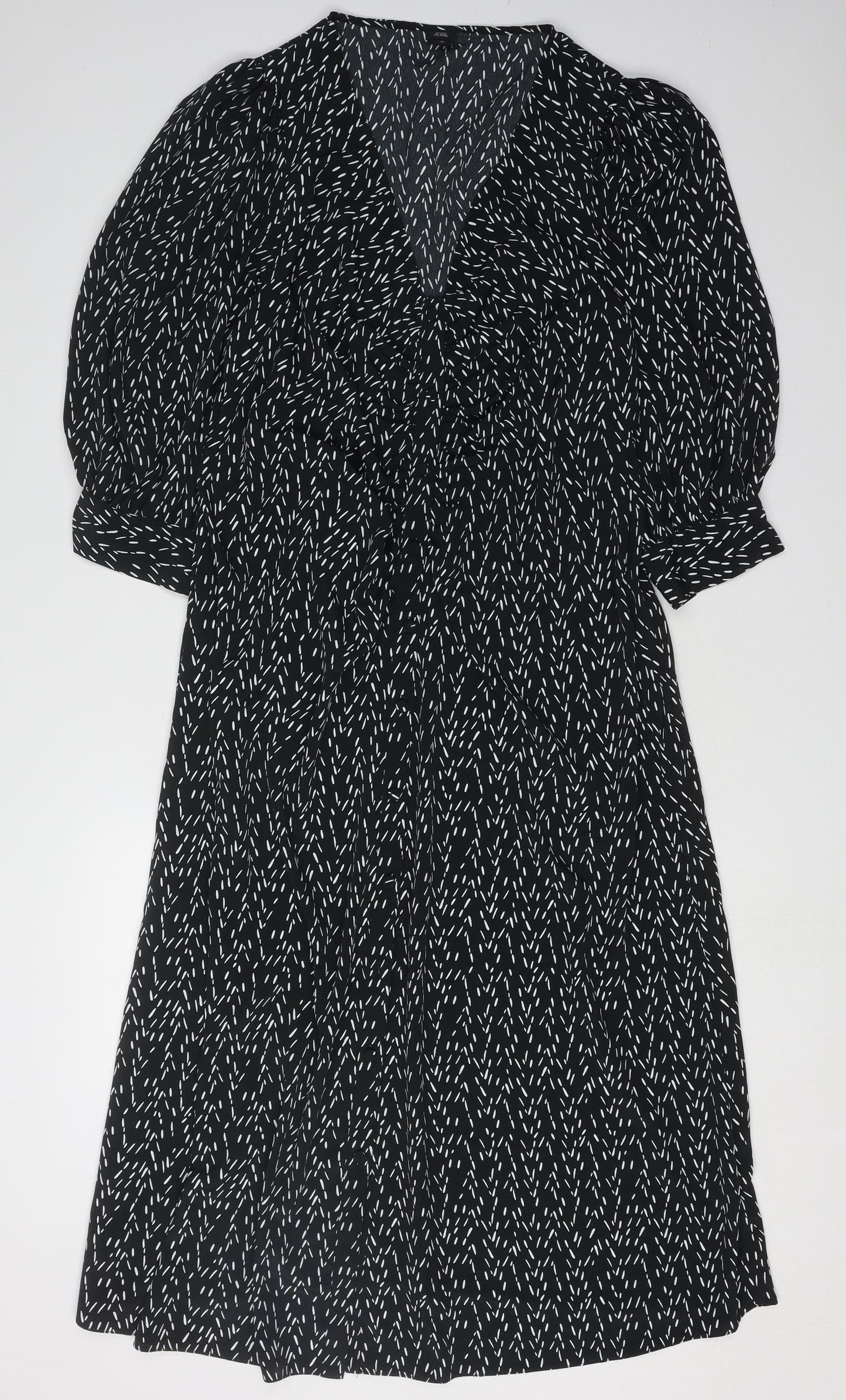 River Island Women's Black Dress, Size UK 18