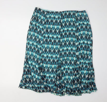 NEXT Women's Blue Geometric Skirt Size 16