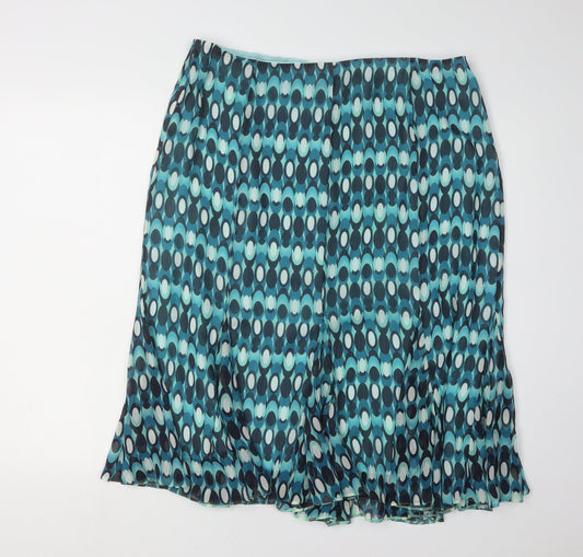 NEXT Women's Blue Geometric Skirt Size 16