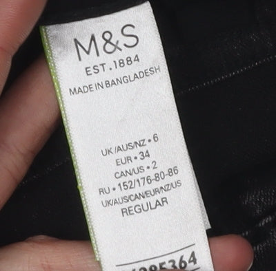 Womens UK Size 6 Marks and Spencer Regular Fit Skinny Black Jeans