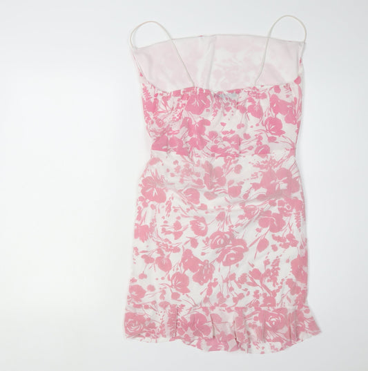 PrettyLittleThing Women’s Pink Floral Slip Dress