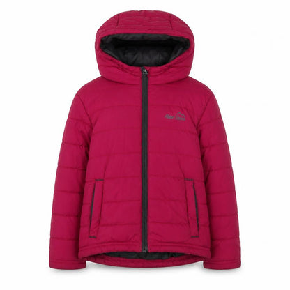 Front view of Peter Storm girls’ red puffer jacket 3-4 years