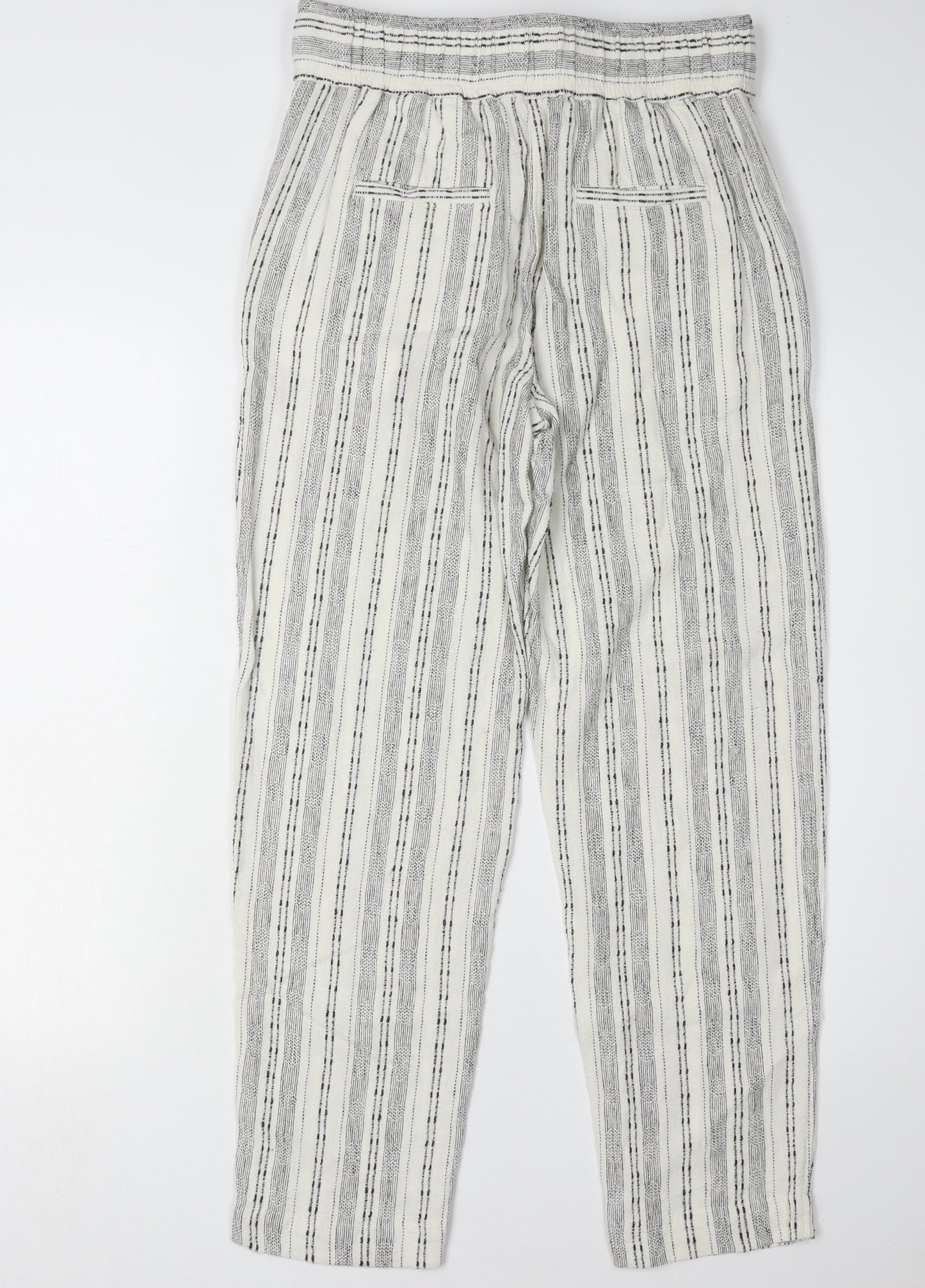 Womens UK Size 8 Marks and Spencer Relaxed Fit Cropped Grey Trousers