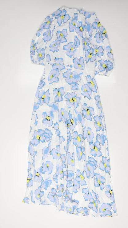 Marks and Spencer Floral Midi Dress, Size 6, Multicoloured