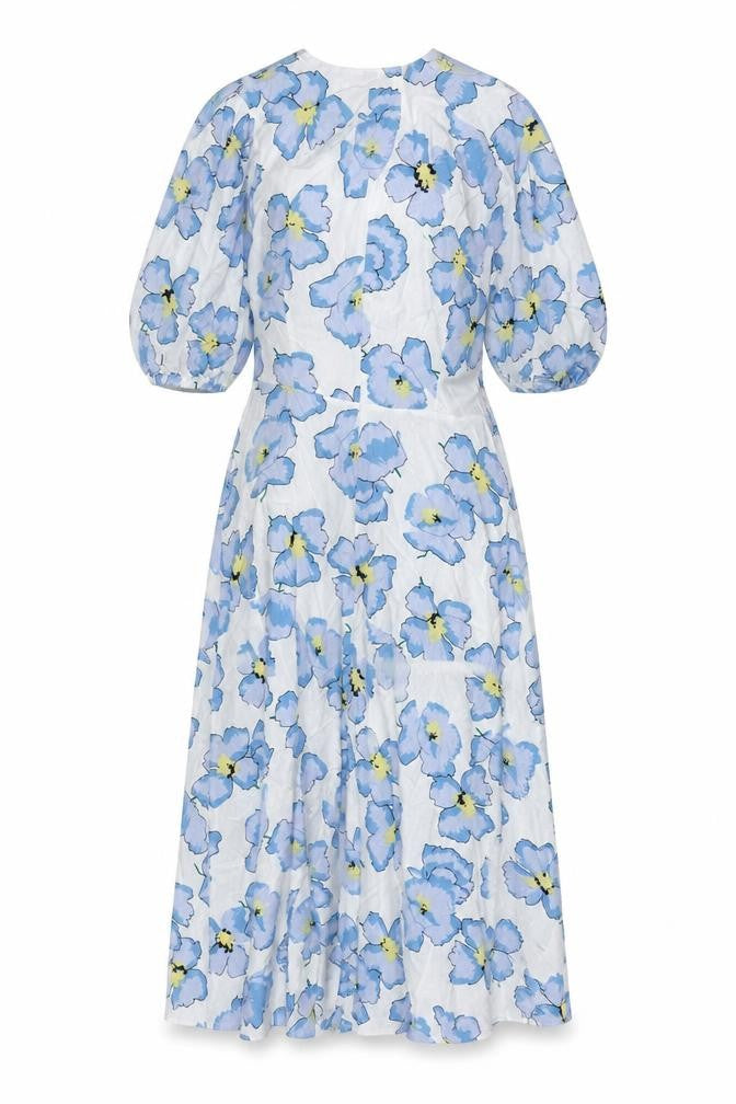 Marks and Spencer Floral Midi Dress, Size 6, Multicoloured