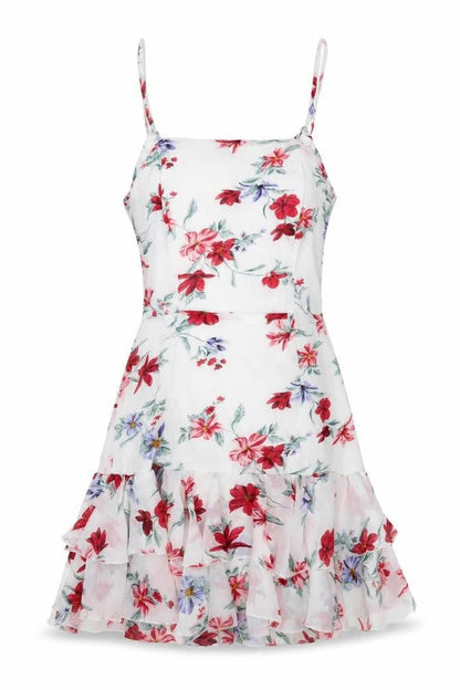 Quiz Women's Multicoloured Floral A-Line Dress