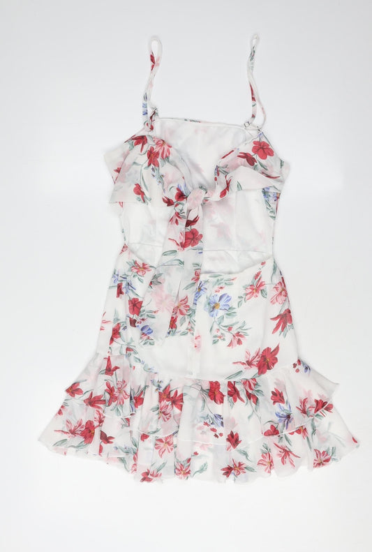 Quiz Women's Multicoloured Floral A-Line Dress