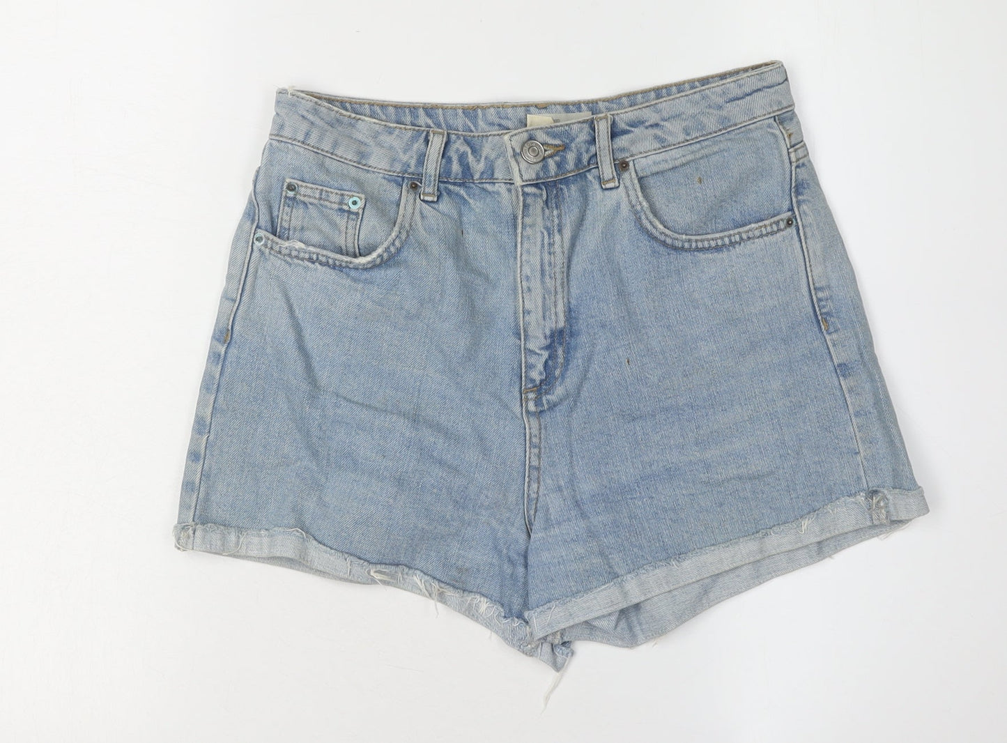 Topshop Women’s Blue Denim Cut-Off Shorts Size 10