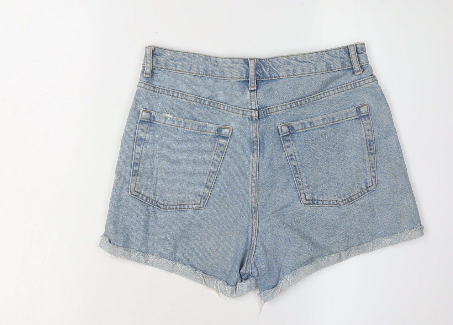 Topshop Women’s Blue Denim Cut-Off Shorts Size 10