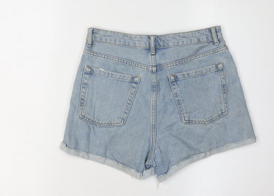 Topshop Women’s Blue Denim Cut-Off Shorts Size 10
