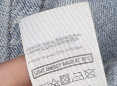 Topshop Women’s Blue Denim Cut-Off Shorts Size 10