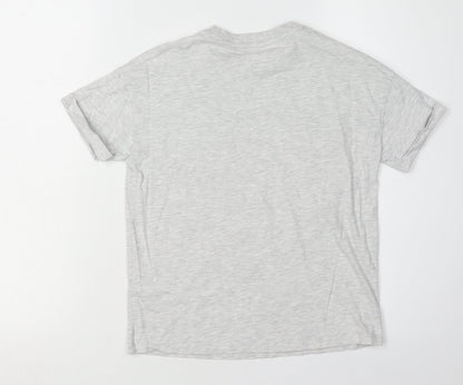Marks and Spencer Girls Grey Graphic T-Shirt 8-9 Years