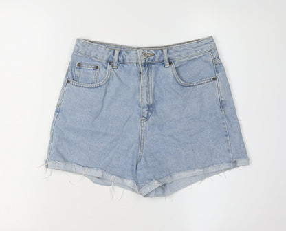 Topshop Women’s Blue Denim Cut-Off Shorts UK 10
