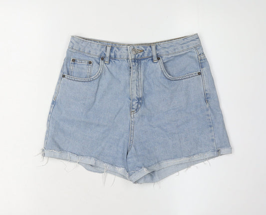 Topshop Women’s Blue Denim Cut-Off Shorts UK 10