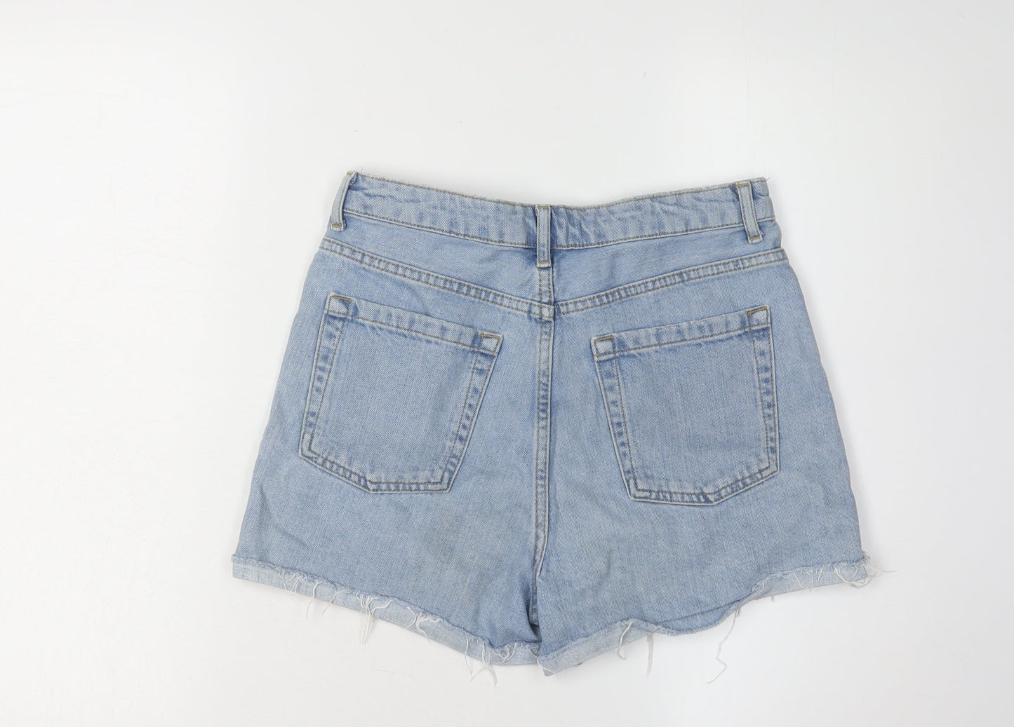 Topshop Women’s Blue Denim Cut-Off Shorts UK 10