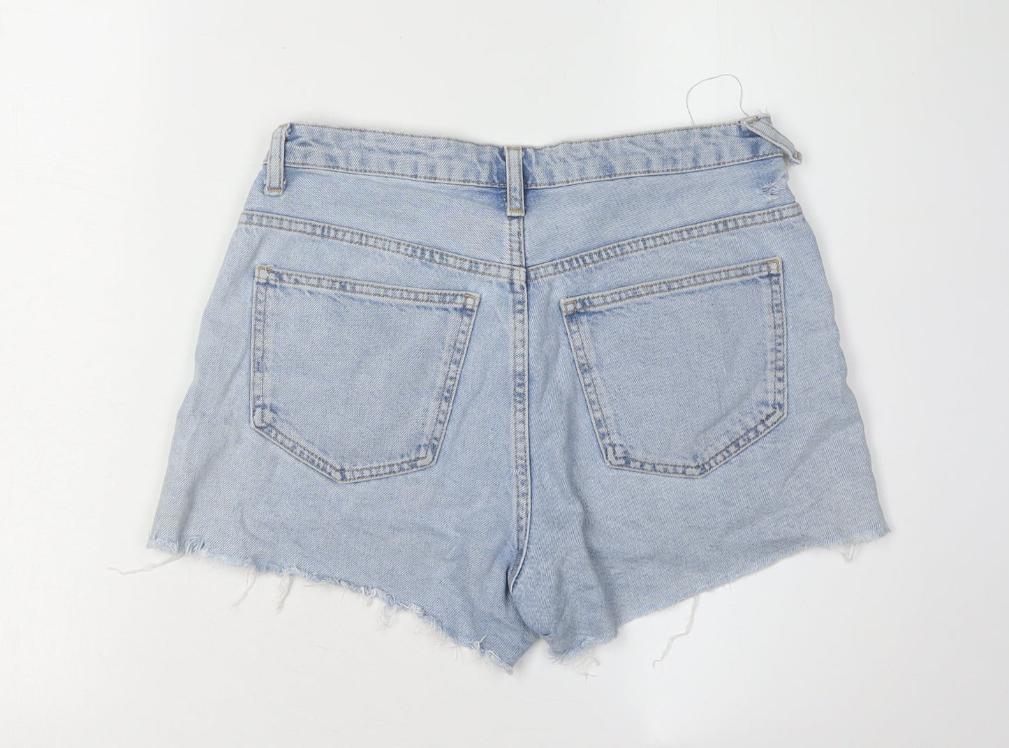 Topshop Women's Blue Denim Cut-Off Shorts Size 10