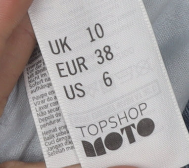 Topshop Women's Blue Denim Cut-Off Shorts Size 10