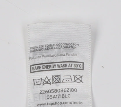 Topshop Women's Blue Denim Cut-Off Shorts Size 10