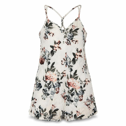 Women's Multicoloured Floral Playsuit, Size 12, Viscose