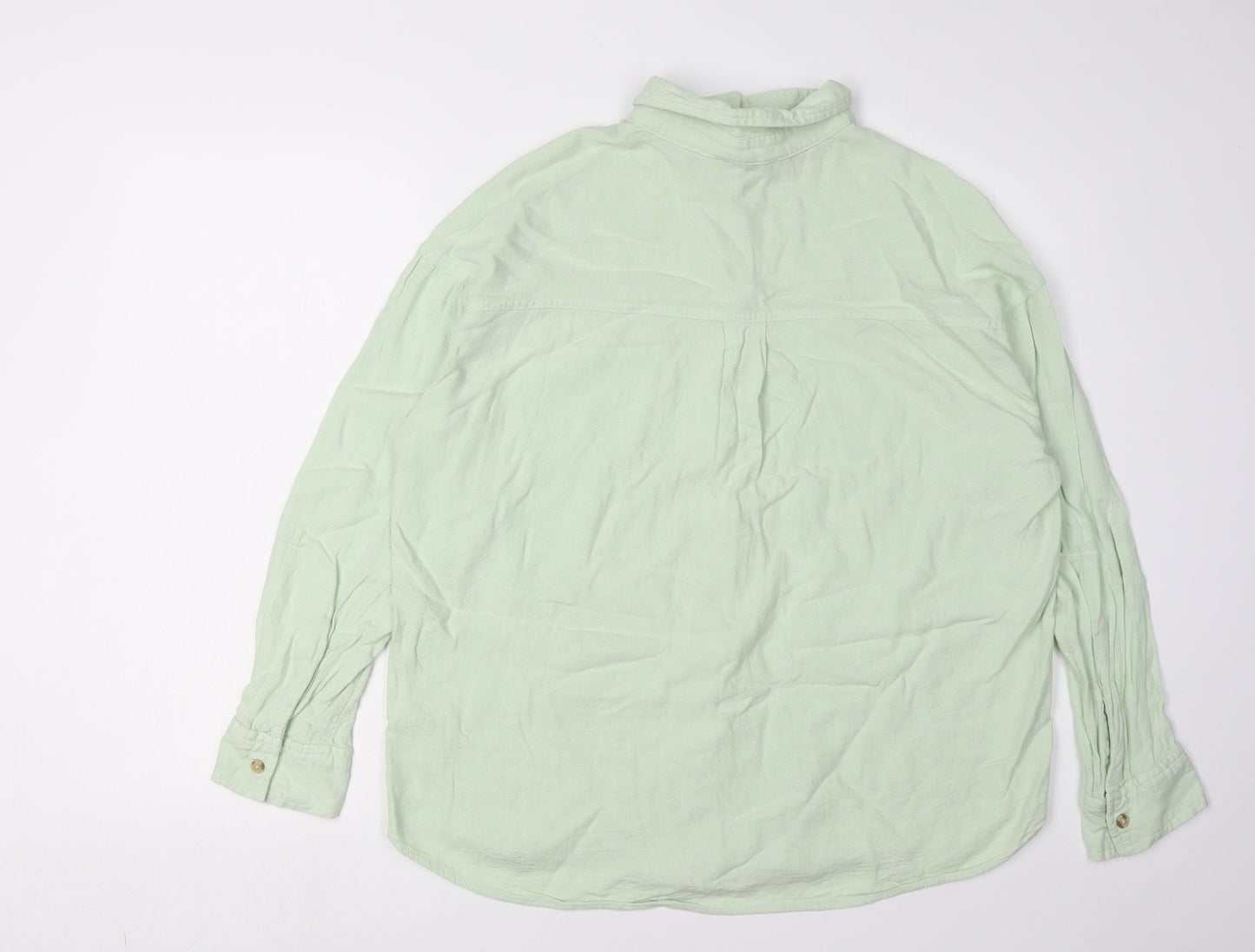 Womens UK Size S Hollister Green  Button-Up