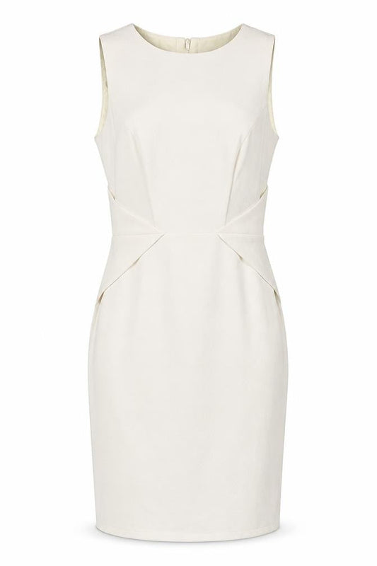 Front view of ASOS Women’s Ivory Sheath Dress, size UK 10