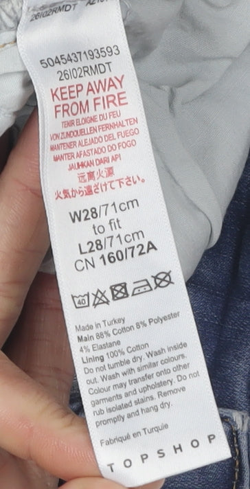 Topshop Women's Blue Straight Jeans Size 8 - New