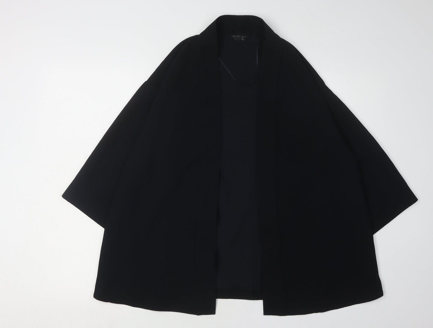 Topshop Women's Black Jacket Size 8 Polyester