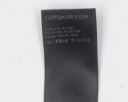 Topshop Women's Black Jacket Size 8 Polyester