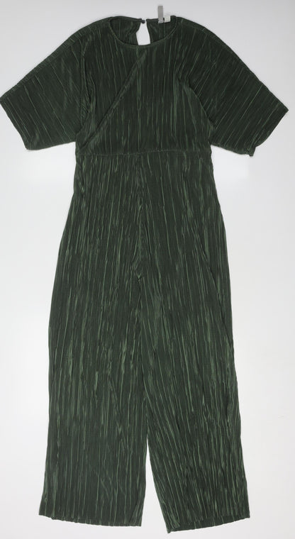 ASOS Women's Green Pleated Jumpsuit, Size 8