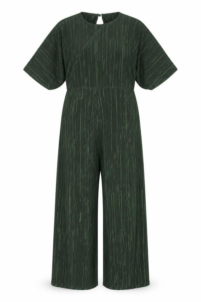 ASOS Women's Green Pleated Jumpsuit, Size 8