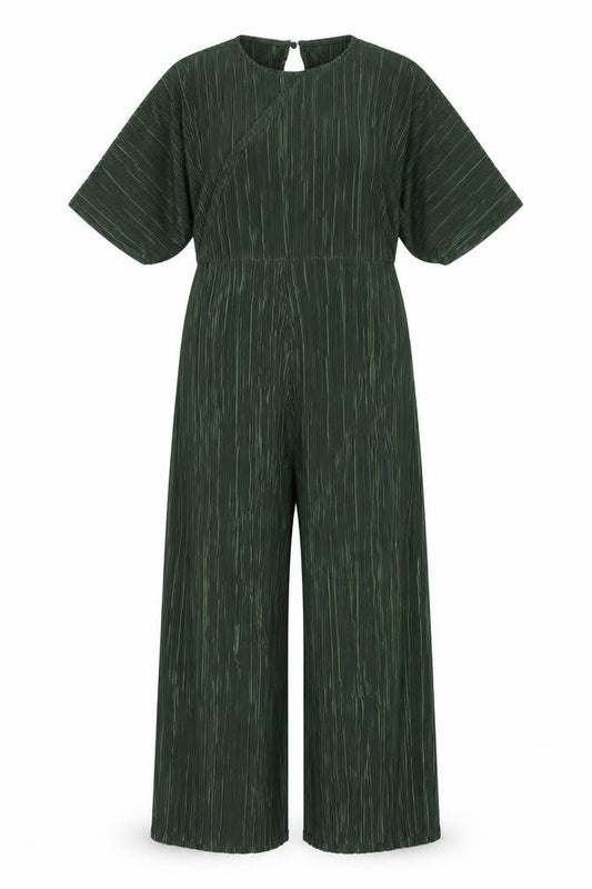 ASOS Women's Green Pleated Jumpsuit, Size 8