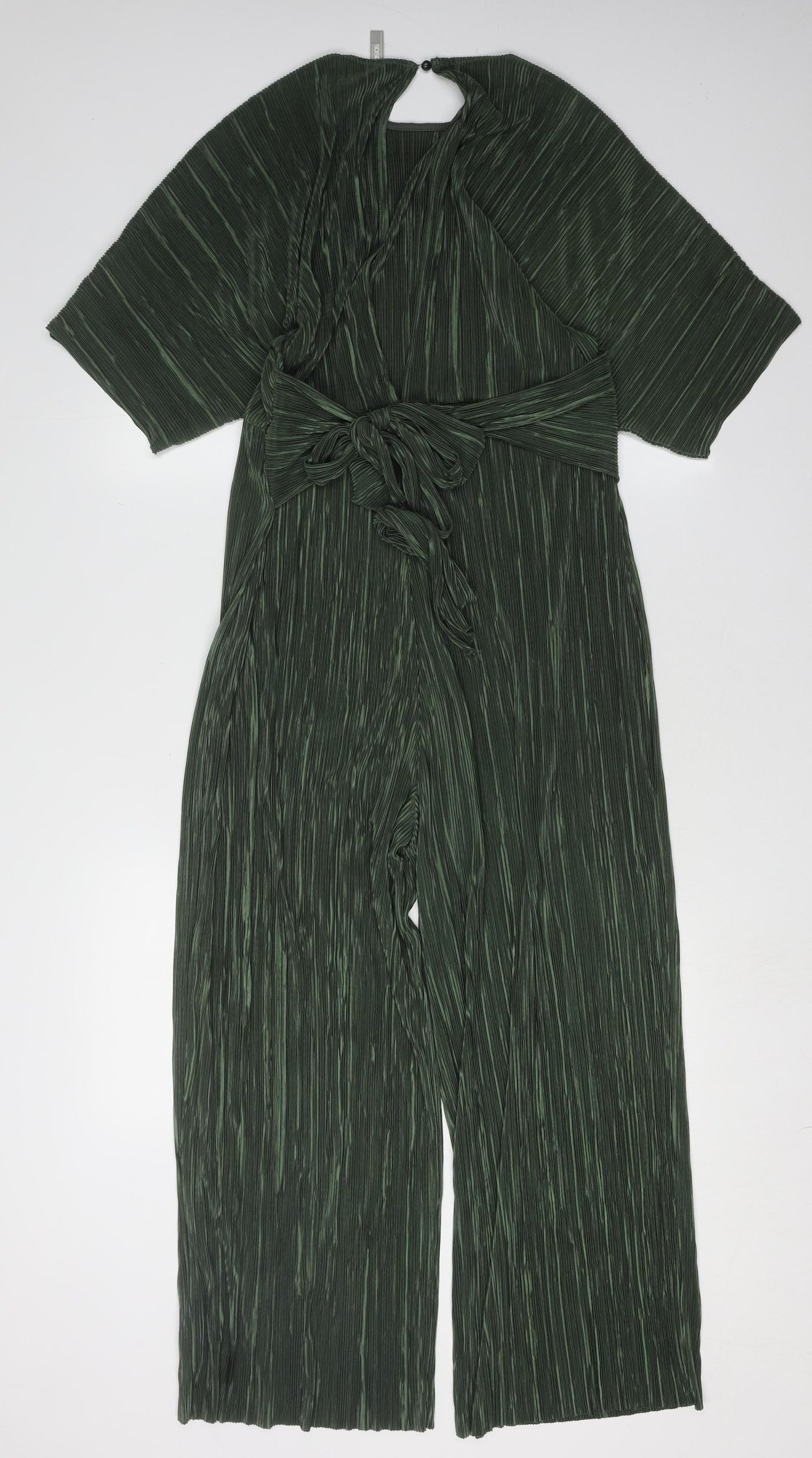 ASOS Women's Green Pleated Jumpsuit, Size 8