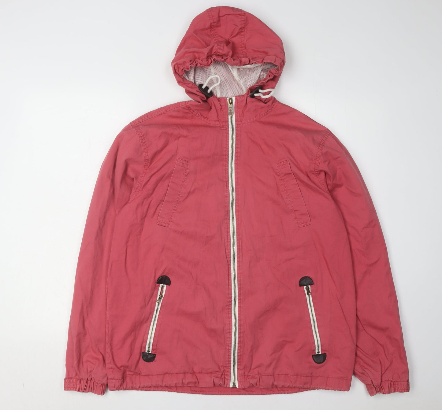 Mens UK Size M Cotton Traders Red Windbreaker Coat