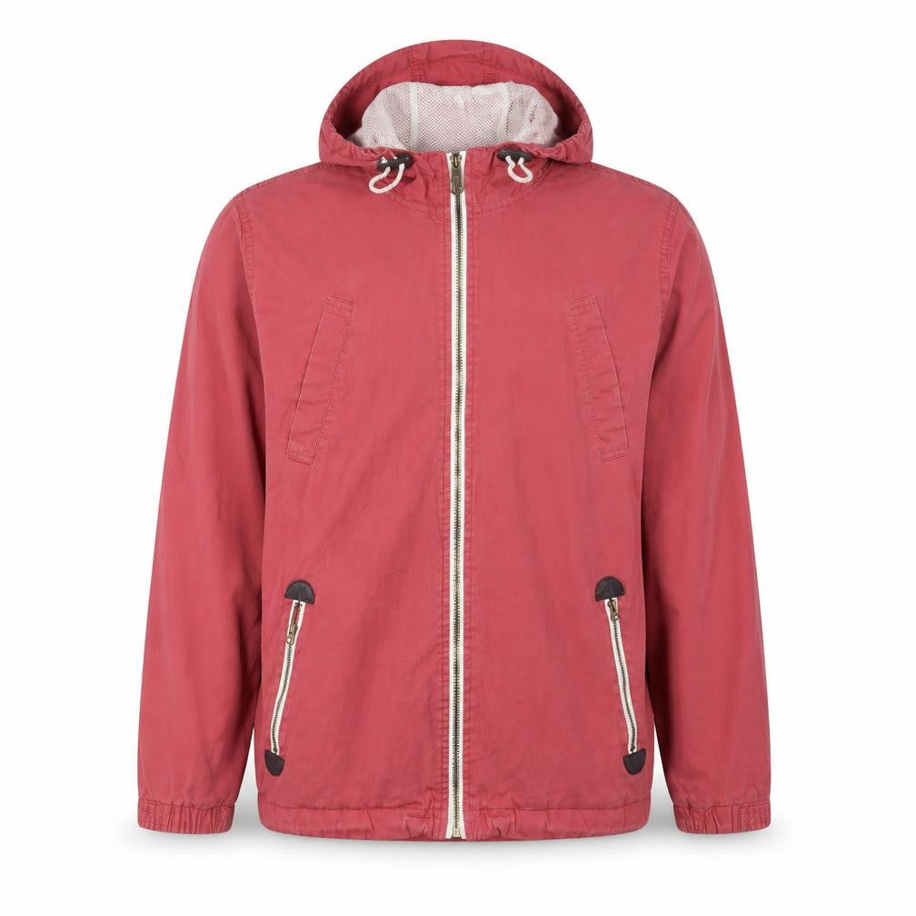 Mens UK Size M Cotton Traders Red Windbreaker Coat
