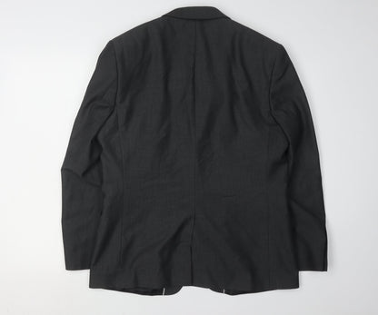 Mens UK Size 40 Red Herring Regular Black Suit Jacket