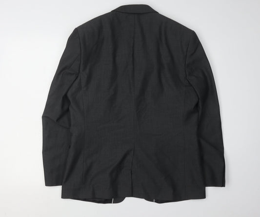 Mens UK Size 40 Red Herring Regular Black Suit Jacket