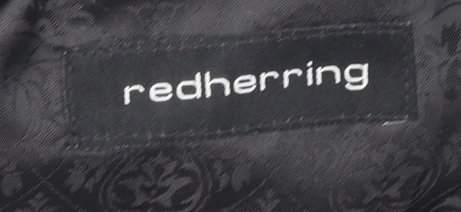 Mens UK Size 40 Red Herring Regular Black Suit Jacket
